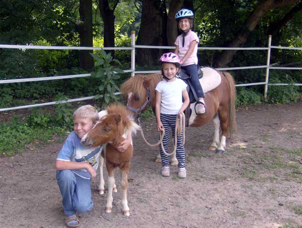 Kinder und Ponys - Ponyreiten in Schweppenhausen